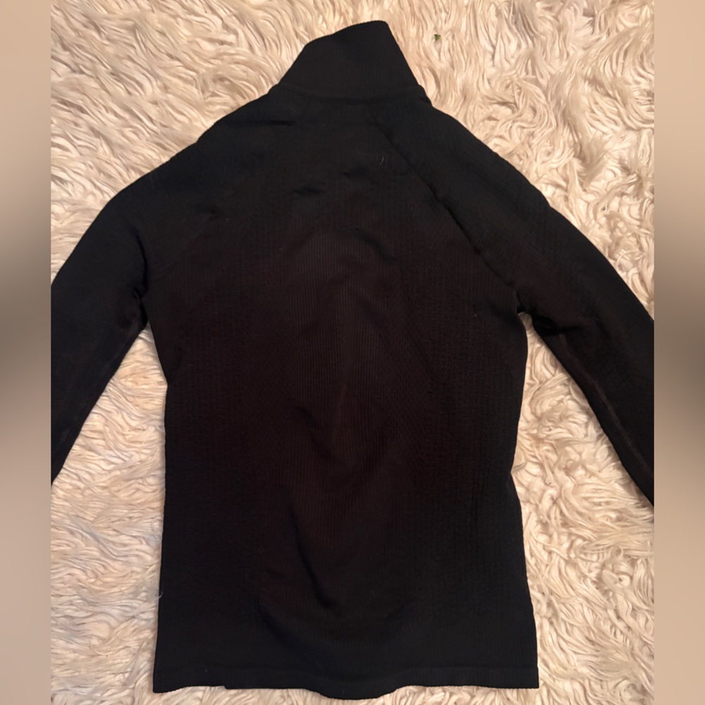 ATHLETA Black Ribbed Knit Zip-up - Picture 5 of 5